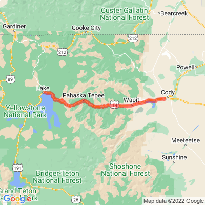 WY Buffalo Bill Cody Scenic Byway | East Entrance Rd