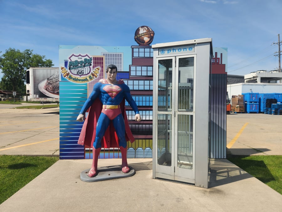 Superman & Elvis Statues IL