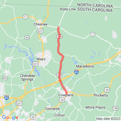 SC 110 Cowpens National Battlefield Scenic Highway