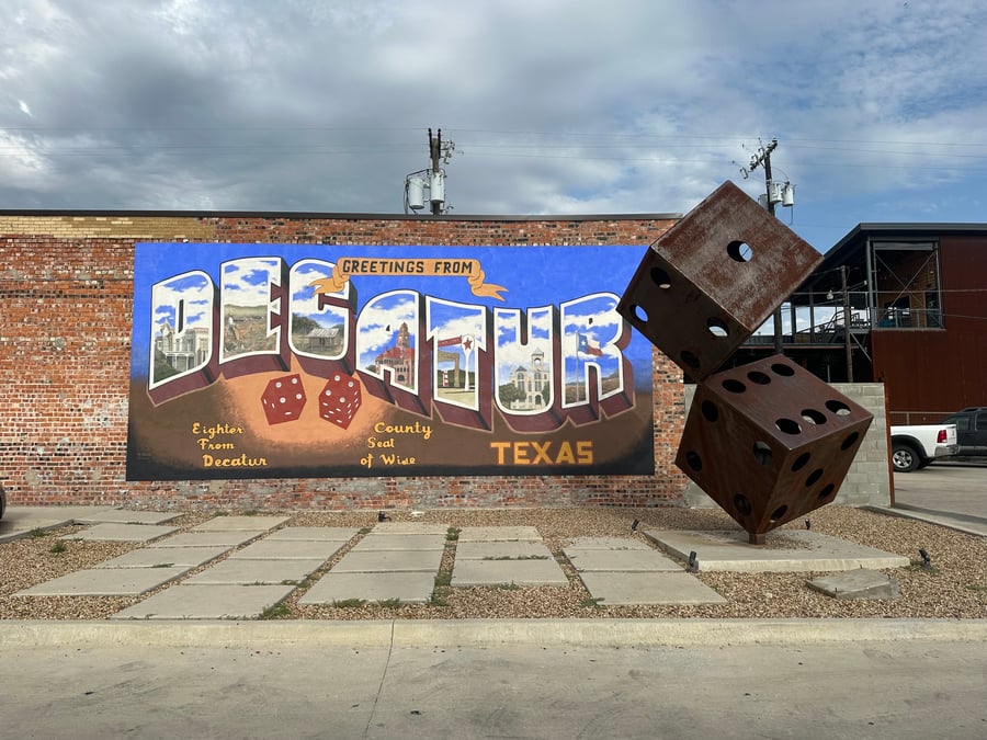 Eighter from Decatur Dice Sculpture TX