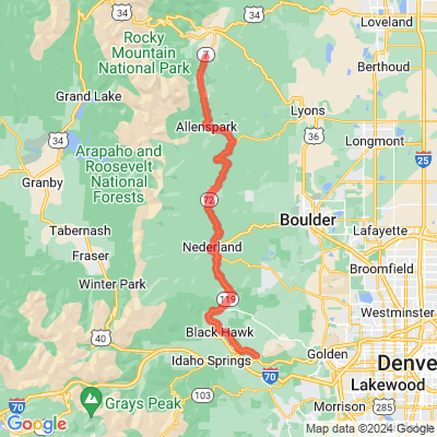 CO 72 Peak To Peak Hwy