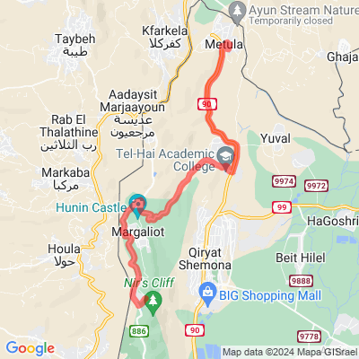 Manara Cliff - Upper to Metula