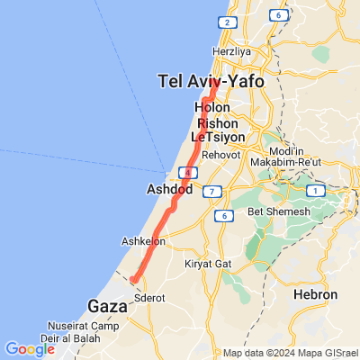 Netiv HaAsara to Tel Aviv-Yafo