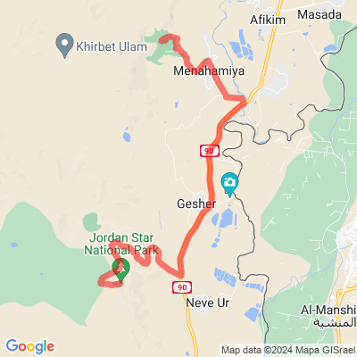 מצפור לוי אשכול to Jordan Star National Park