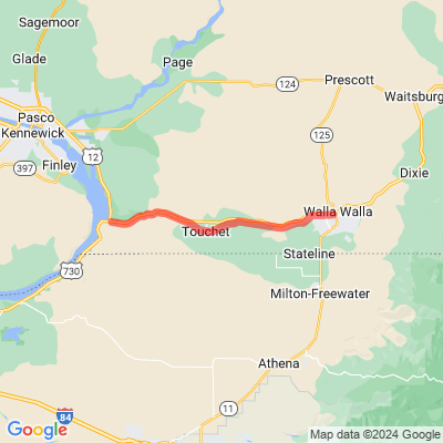 WA US 12 Snake River Bridge to Walla Walla Scenic Byway