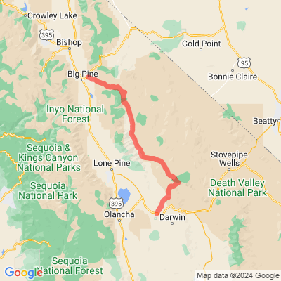 CA Saline Valley Road Back Country Byway
