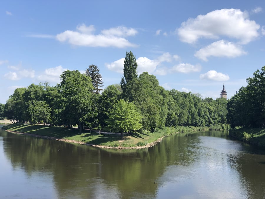 Soutok Labe s Orlicí v Hradci Králové