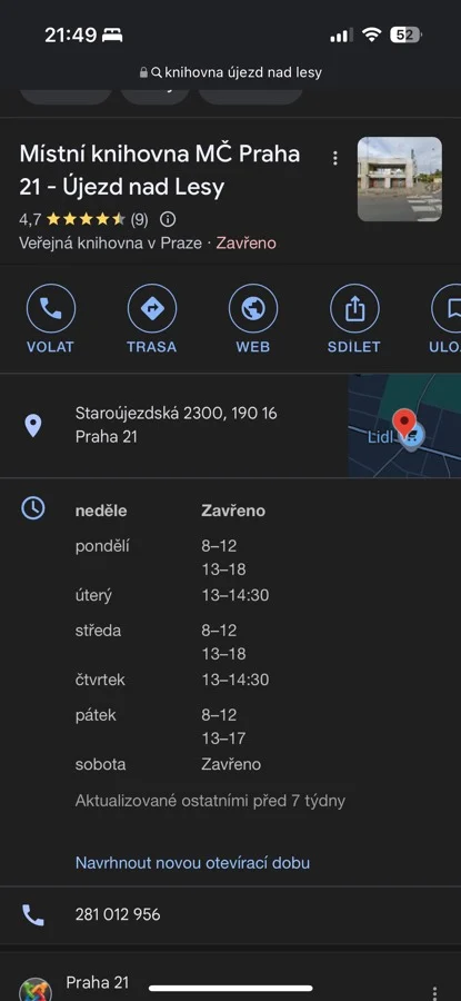 Knihovna Újezd nad Lesy