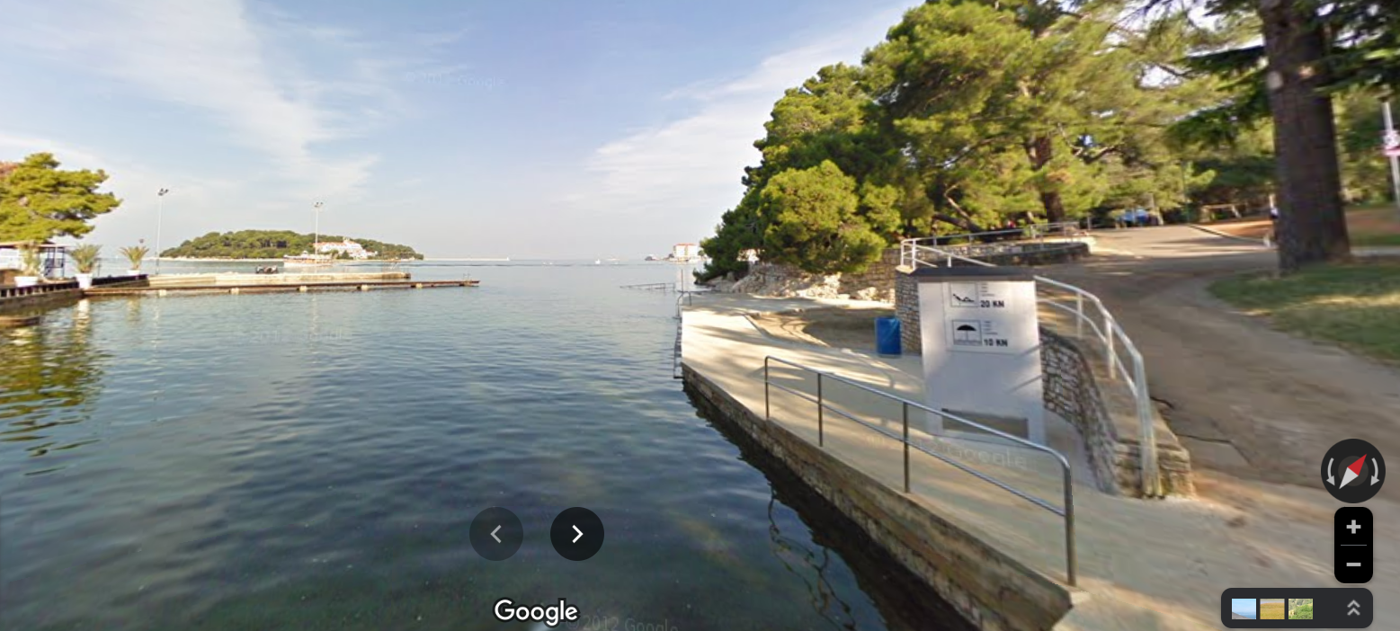 Přístup do vody - Poreč Chorvatsko