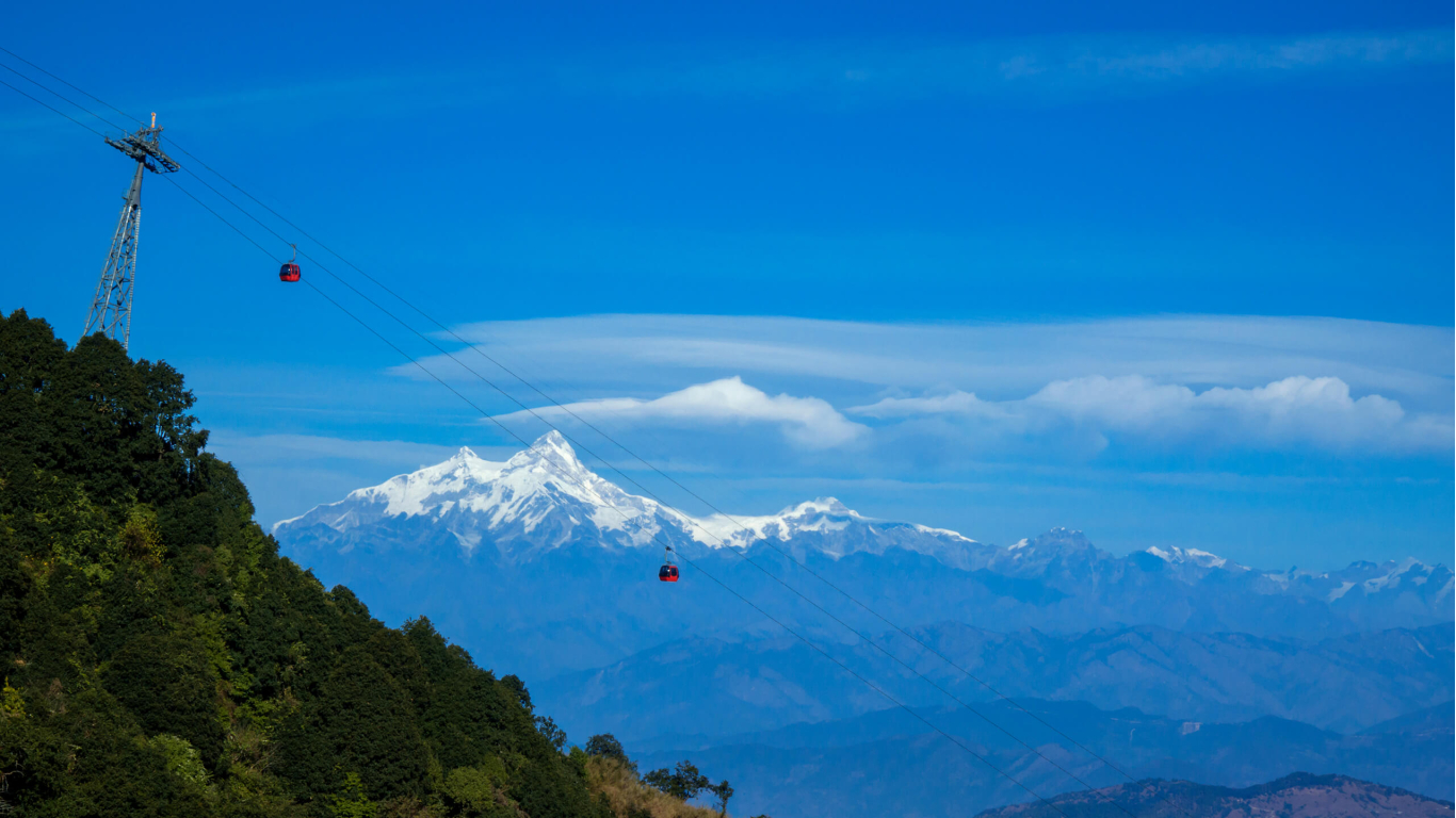 Chandragiri lanovka Kathmandu, Nepal