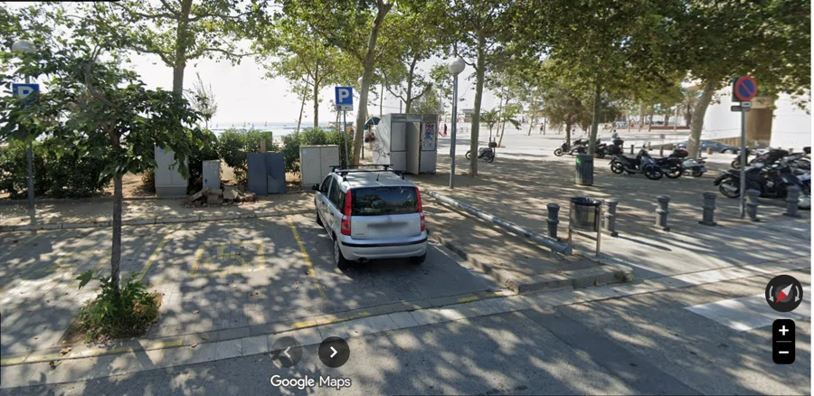 Parkoviště Nova Icaria beach, Barcelona, Španělsko