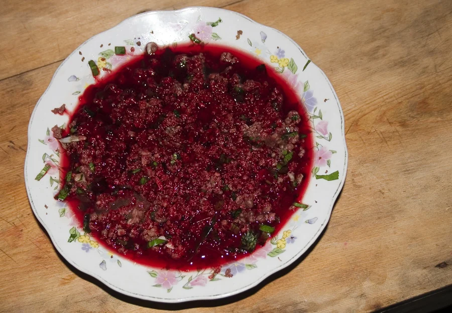 Tiết canh - Raw Blood Pudding