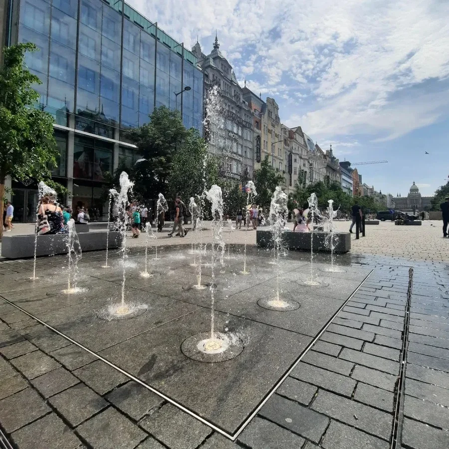 Wenceslas Square Fountain