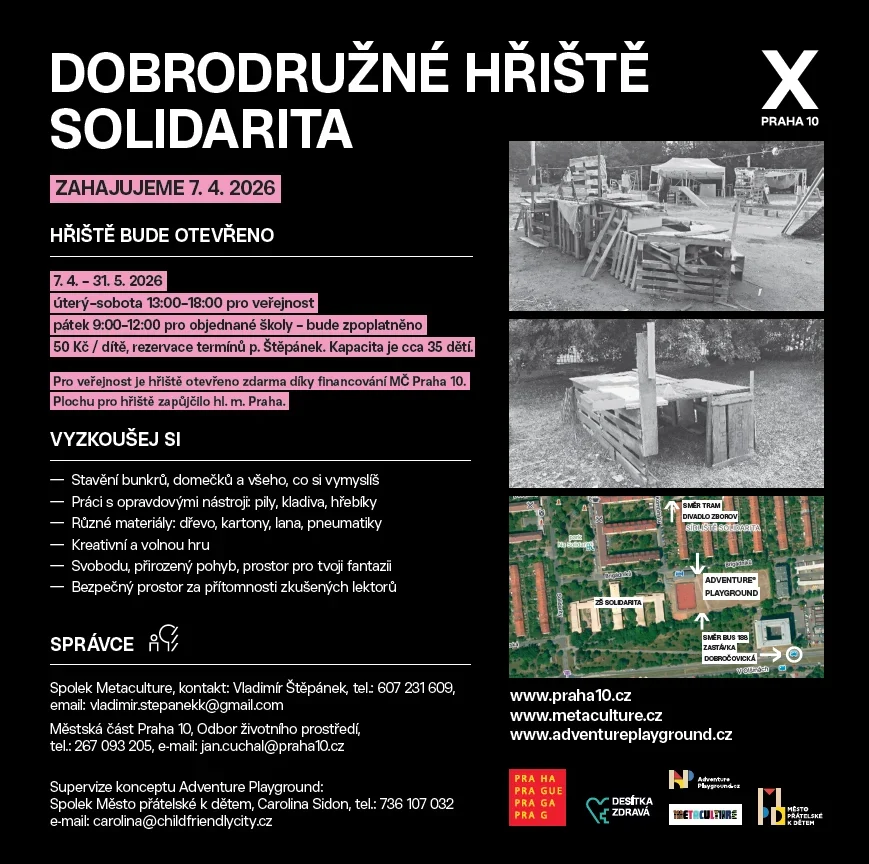 Solidarita Adventure Playground – 7 April–31 May 2026