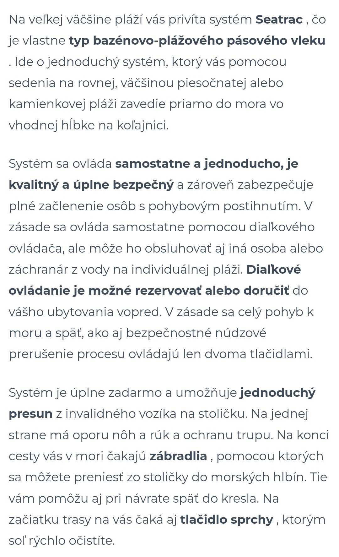 Pláž bezbarierova 