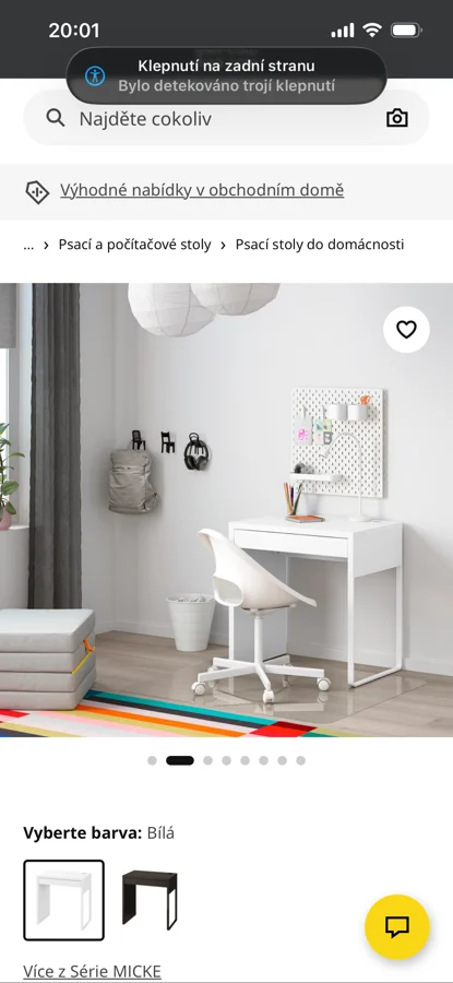 Ikea micke psací stůl 